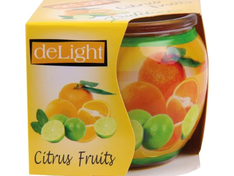 HS Candle Duftkerze Motiv 6er Pack Citrus Fruits