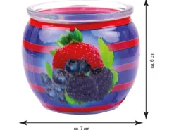 Discount HS Candle Duftkerze Motiv 6er Pack Mixed Berries