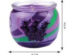 Discount HS Candle Duftkerze Motiv 6er Pack Lavendel