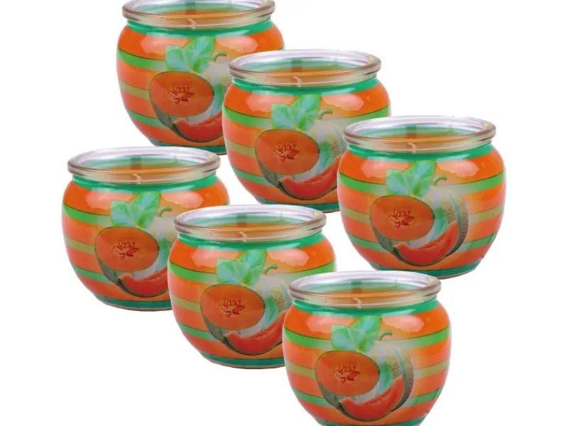 HS Candle Duftkerze Motiv 6er Pack Fresh Melon
