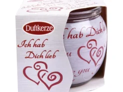 HS Candle Duftkerze Sprüche Kerze Raumduft Ich Liebe Dich