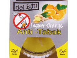 HS Candle Duftkerzen Raumerfrischer 6er Pack AntiTabak Ingwer Orange