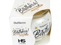HS Candle Duftkerzen Sprüche 6er Pack Happy Birthday