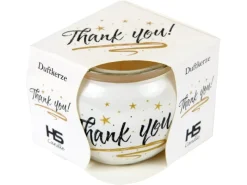 Discount HS Candle Duftkerzen Sprüche 6er Pack Thank You