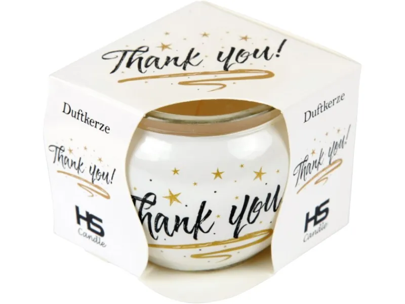 Discount HS Candle Duftkerzen Sprüche 6er Pack Thank You