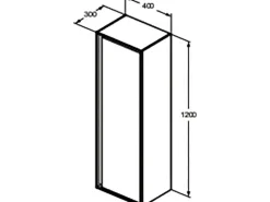 Outlet Ideal Standard Bad-Hochschrank Connect Air Weiß 30 cm
