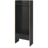 Hot Inn.Furn Garderobe Salud in Grau und Nox Eiche 70 x 189 cm Salud