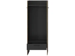 Hot Inn.Furn Garderobe Salud in Grau und Nox Eiche 70 x 189 cm Salud