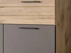 Inn.Furn Garderoben-Set Eiche Grau 3-teilig 175 cm mit Soft-Close Tomaso