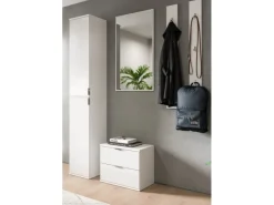 Clearance Inn.Furn Garderoben-Set 5-teilig in Weiß Hochglanz 153 cm SystemX