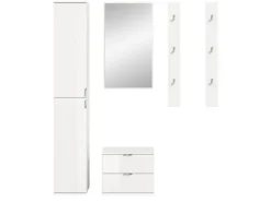 Clearance Inn.Furn Garderoben-Set 5-teilig in Weiß Hochglanz 153 cm SystemX