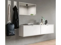 Clearance Inn.Furn Garderoben-Set 5-teilig in Weiß Hochglanz 238 cm SystemX