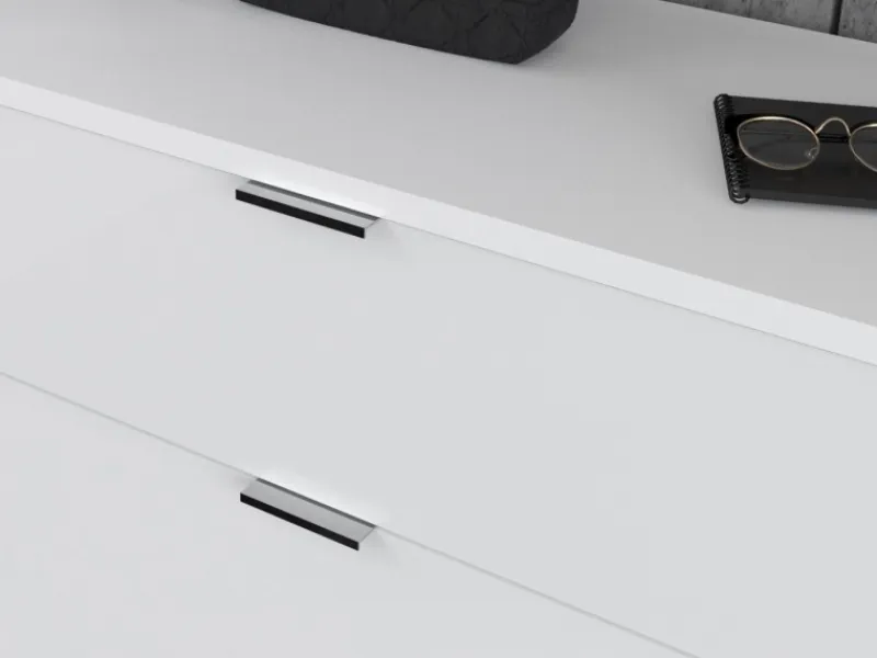 Inn.Furn Garderoben-Set 4-teilig in Weiß Hochglanz 128 cm SystemX