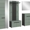 Inn.Furn Garderoben-Set 5-teilig in Salbei und Grau 255 cm Cooper