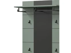 Inn.Furn Garderoben-Set 5-teilig in Salbei und Grau 255 cm Cooper