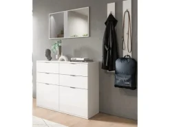 New Inn.Furn Garderoben-Set 4-teilig in Weiß Hochglanz 166 cm SystemX