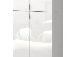 Inn.Furn Garderoben-Set 4-teilig in Weiß Hochglanz 117 cm SystemX