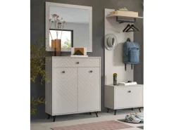 Outlet Inn.Furn Garderoben-Set 4-teilig Sand 195 cm mit Fräsungen Apunti