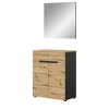 Sale Inn.Furn Garderoben-Set 2-teilig Eiche Grau 80 cm mit Soft-Close Cooper