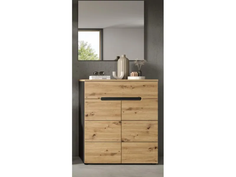 Sale Inn.Furn Garderoben-Set 2-teilig Eiche Grau 80 cm mit Soft-Close Cooper