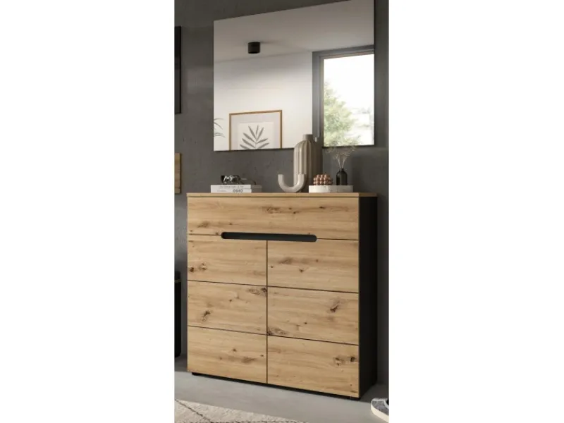 Sale Inn.Furn Garderoben-Set 2-teilig Eiche Grau 80 cm mit Soft-Close Cooper