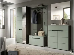 Online Inn.Furn Garderoben-Set 3-teilig in Salbei und Grau 180 cm Cooper