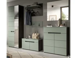 New Inn.Furn Garderoben-Set 6-teilig in Salbei und Grau 255 cm Cooper