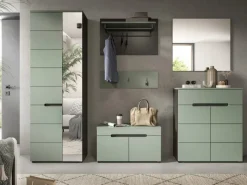 New Inn.Furn Garderoben-Set 6-teilig in Salbei und Grau 255 cm Cooper