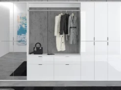 Inn.Furn Garderoben-Set 5-teilig Weiß Hochglanz 273 cm Viel Stauraum SystemX