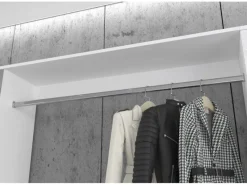 Inn.Furn Garderoben-Set 5-teilig Weiß Hochglanz 273 cm Viel Stauraum SystemX