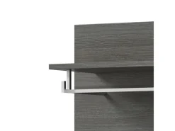 Inn.Furn Garderoben-Set 4-teilig Weiß Hochglanz Grau 175 cm Rumba