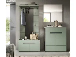 New Inn.Furn Garderoben-Set 4-teilig in Salbei und Grau 175 cm Cooper