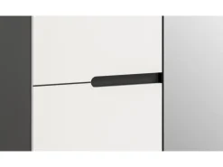 Inn.Furn Garderoben-Set 6-teilig in Weiß und Grau 255 cm Cooper