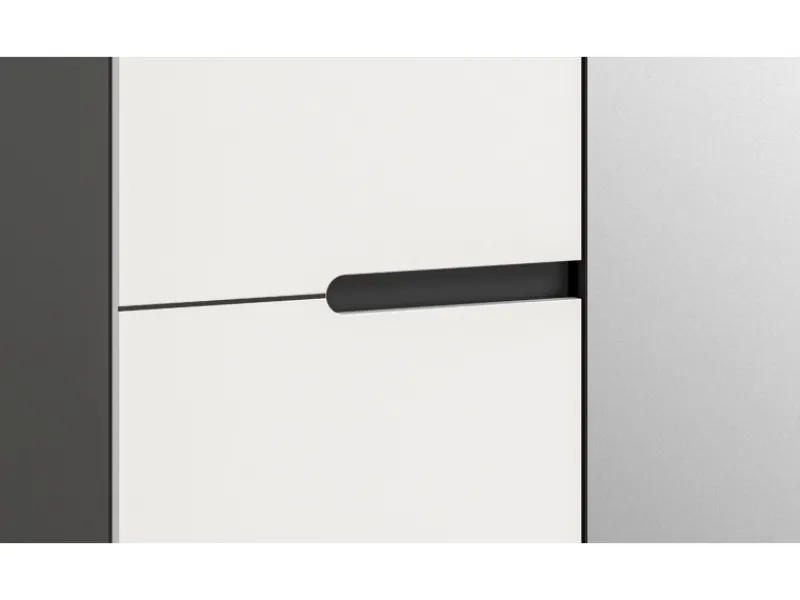 Inn.Furn Garderoben-Set 6-teilig in Weiß und Grau 255 cm Cooper