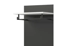 Hot Inn.Furn Garderoben-Set 3-teilig in Weiß und Grau 180 cm Cooper