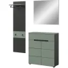 Discount Inn.Furn Garderoben-Set 3-teilig in Salbei und Grau 140 cm Cooper