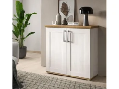 Clearance Inn.Furn Kommode Weiß Lärche Eiche Artisan 95 cm Landhaus Mirano
