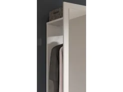Inn.Furn Kompaktgarderobe in Weiß und Eiche 45 x 190 cm Pallas