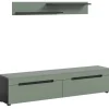 Inn.Furn TV-Lowboard und Wandboard in Salbei und Grau 170 cm Cooper