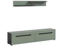 Inn.Furn TV-Lowboard und Wandboard in Salbei und Grau 170 cm Cooper
