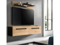 New Inn.Furn TV-Lowboard und Wandboard in Eiche und Grau 170 cm Cooper