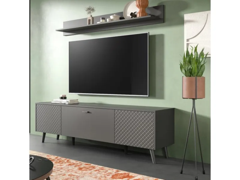 Online Inn.Furn Wandboard in Grau Matt 160 cm Madea
