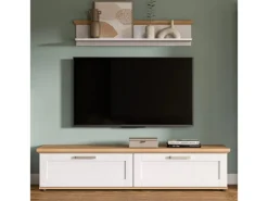 Inn.Furn Wandboard in Weiß Lärche Landhaus 110 cm Mirano