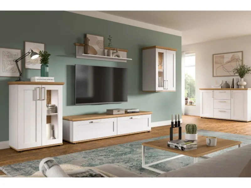 Inn.Furn Wandboard in Weiß Lärche Landhaus 110 cm Mirano