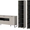 Outlet Inn.Furn Wohnwand in Kaschmir und Schwarz 305 cm Morena