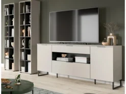 Outlet Inn.Furn Wohnwand in Kaschmir und Schwarz 305 cm Morena