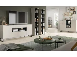 Outlet Inn.Furn Wohnwand in Kaschmir und Schwarz 305 cm Morena