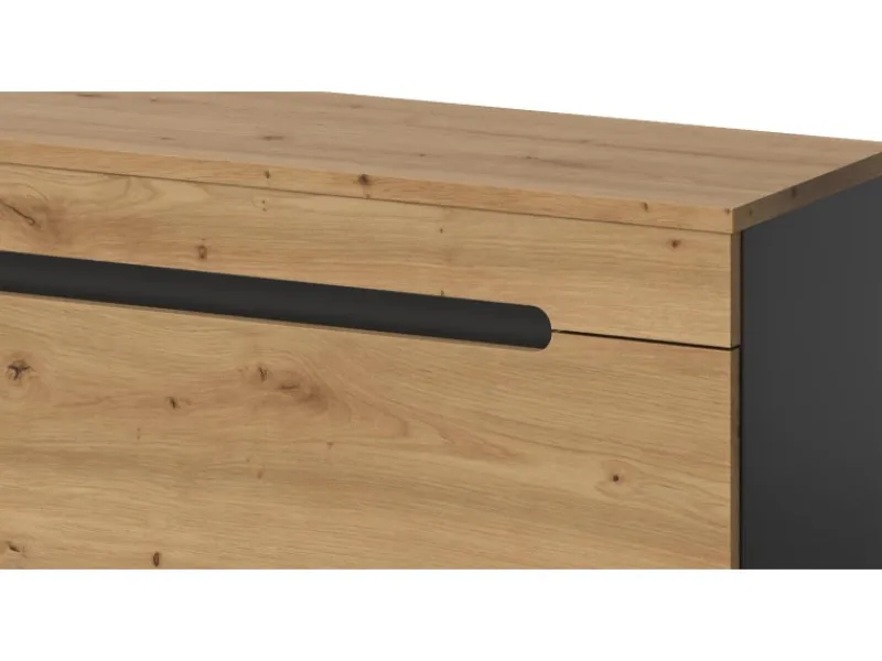 New Inn.Furn Wohnwand in Eiche und Grau 272 cm Cooper