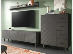 Sale Inn.Furn Wohnwand in Grau Matt 269 cm Madea