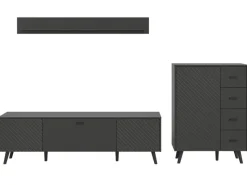 Sale Inn.Furn Wohnwand in Grau Matt 269 cm Madea